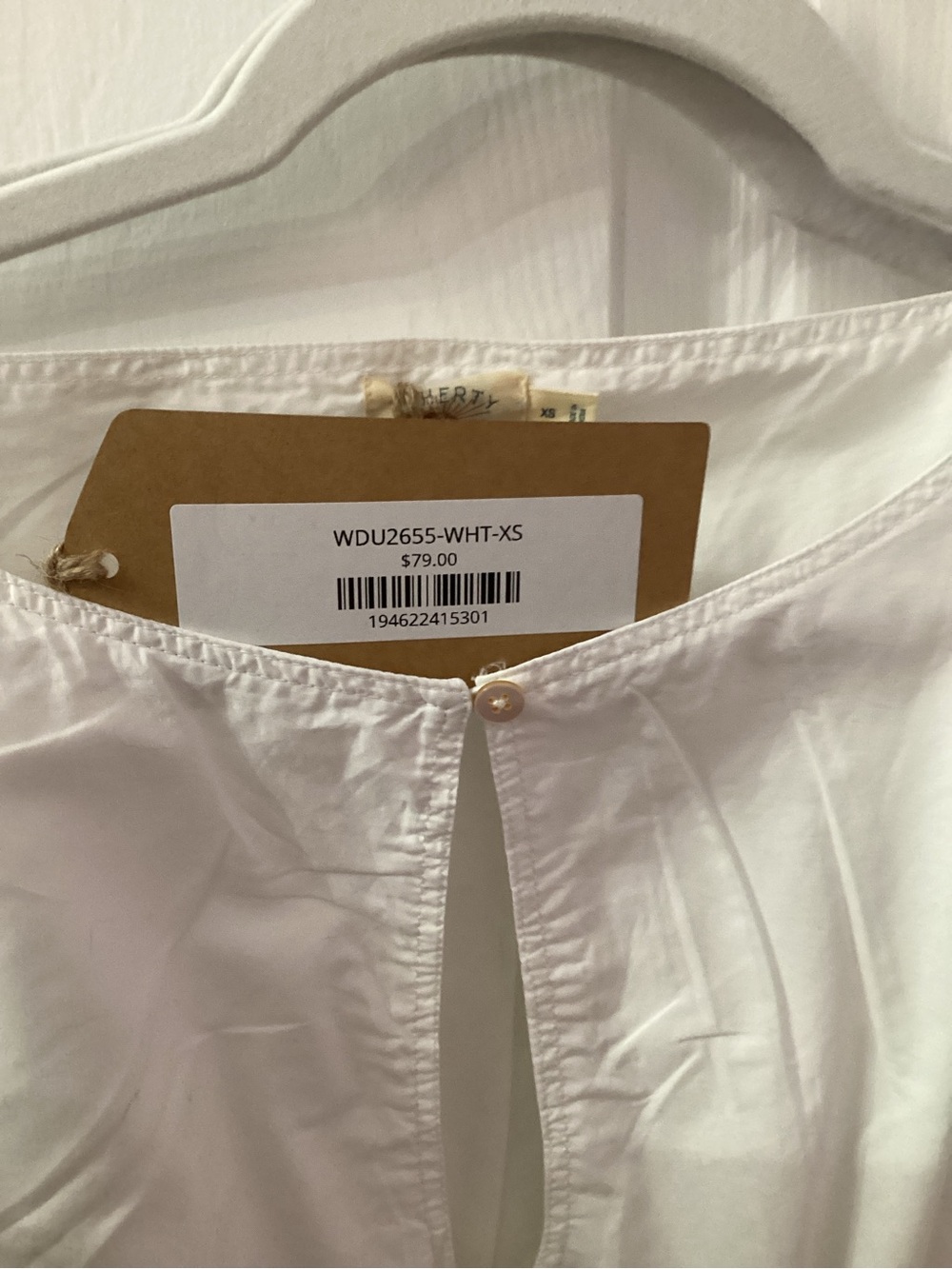 Faherty White Mini Dress with Keyhole Detail